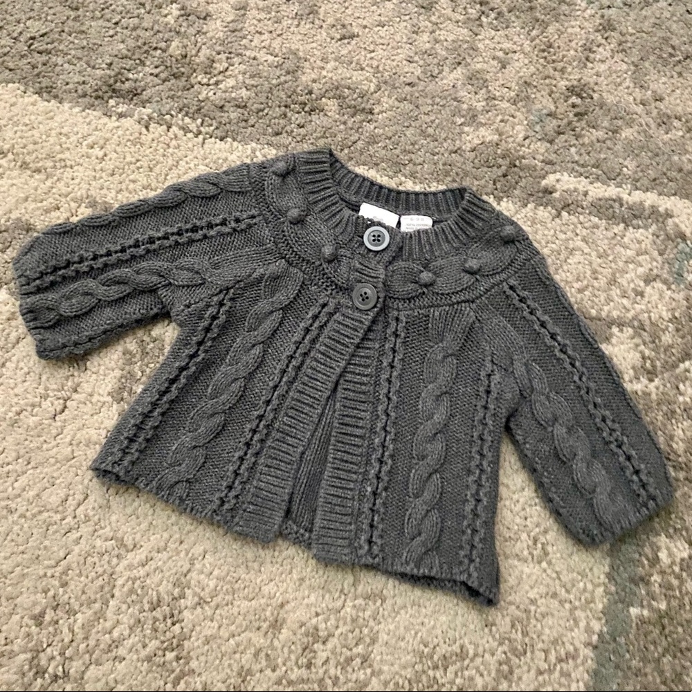 EUC Koala Baby Two Button Gray Knit Sweater / Shrug